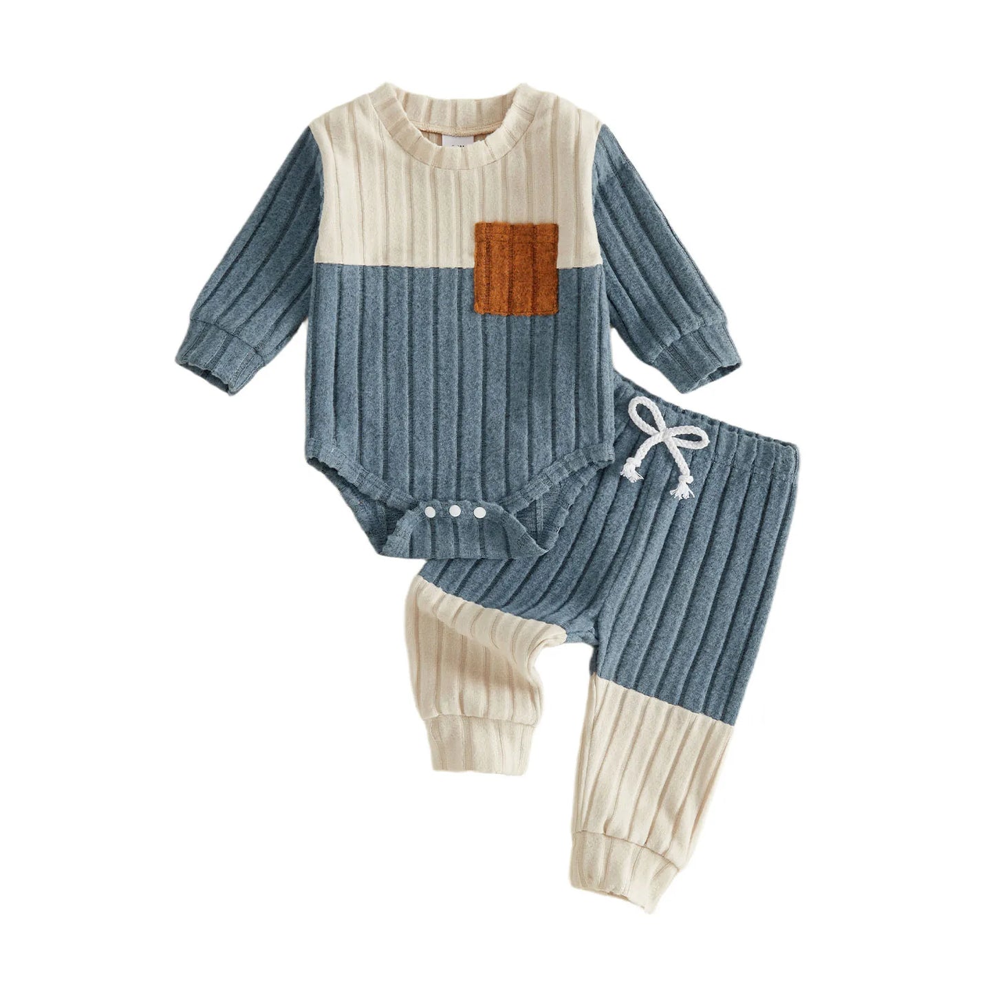 Sleeve Jumpsuit Boys Pants Set Contrast Fall Pants Boys Fall Color Long Sleeve High Quality Sleeve Jumpsuit Boys