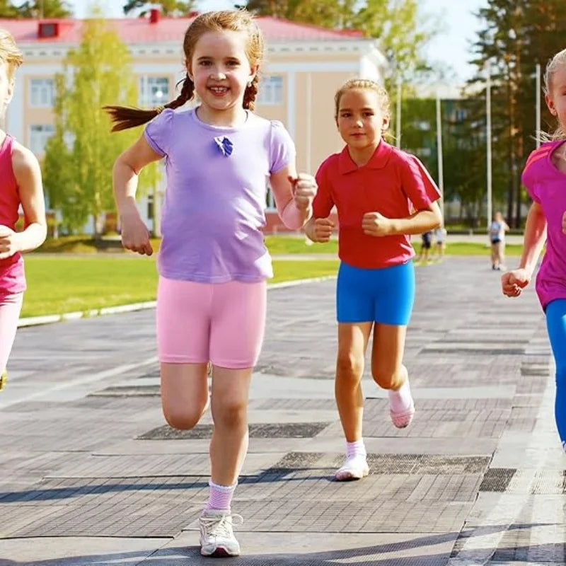 8pcs Summer Candy Color Underpants Girls Safety Shorts Cotton Leggings Girls' Beach Shorts Are Suitable For Children Ages 2-13
