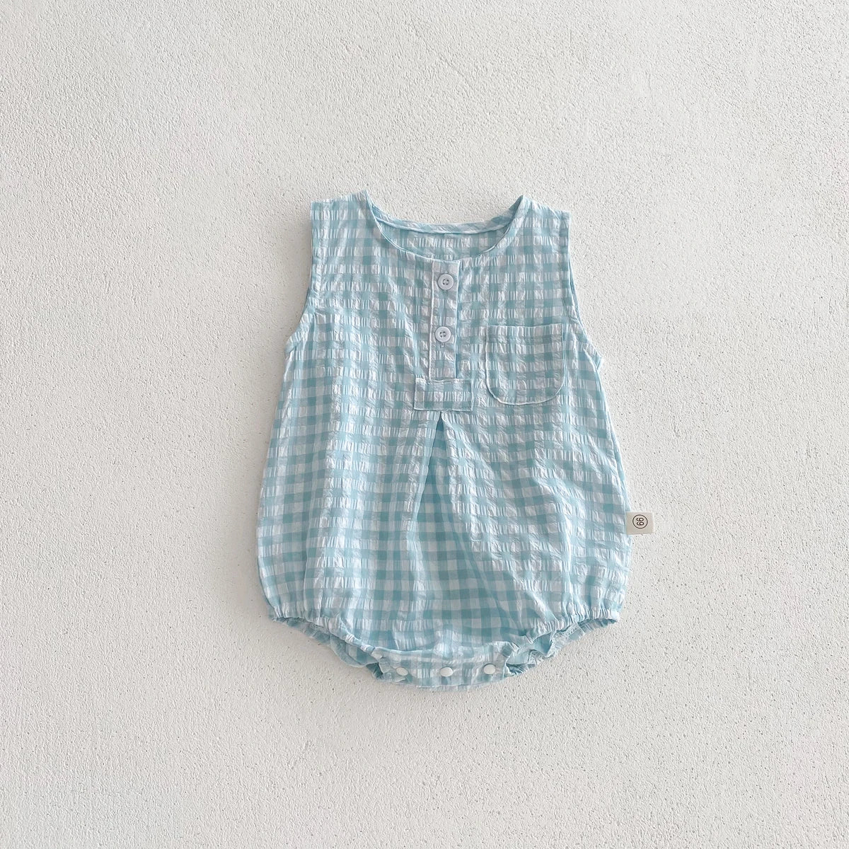 Summer Baby Girls Sleeveless Romper Plaid Newborn Baby Bodysuit 0-2 Years Old Infant Jumpsuit