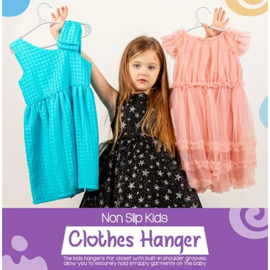 Hangers 20 Pack - 11 Inch Plastic Baby Hangers for Closet - s Hanger for Clothes Infant Hanger for Closet - Non-Slip Shoulder G