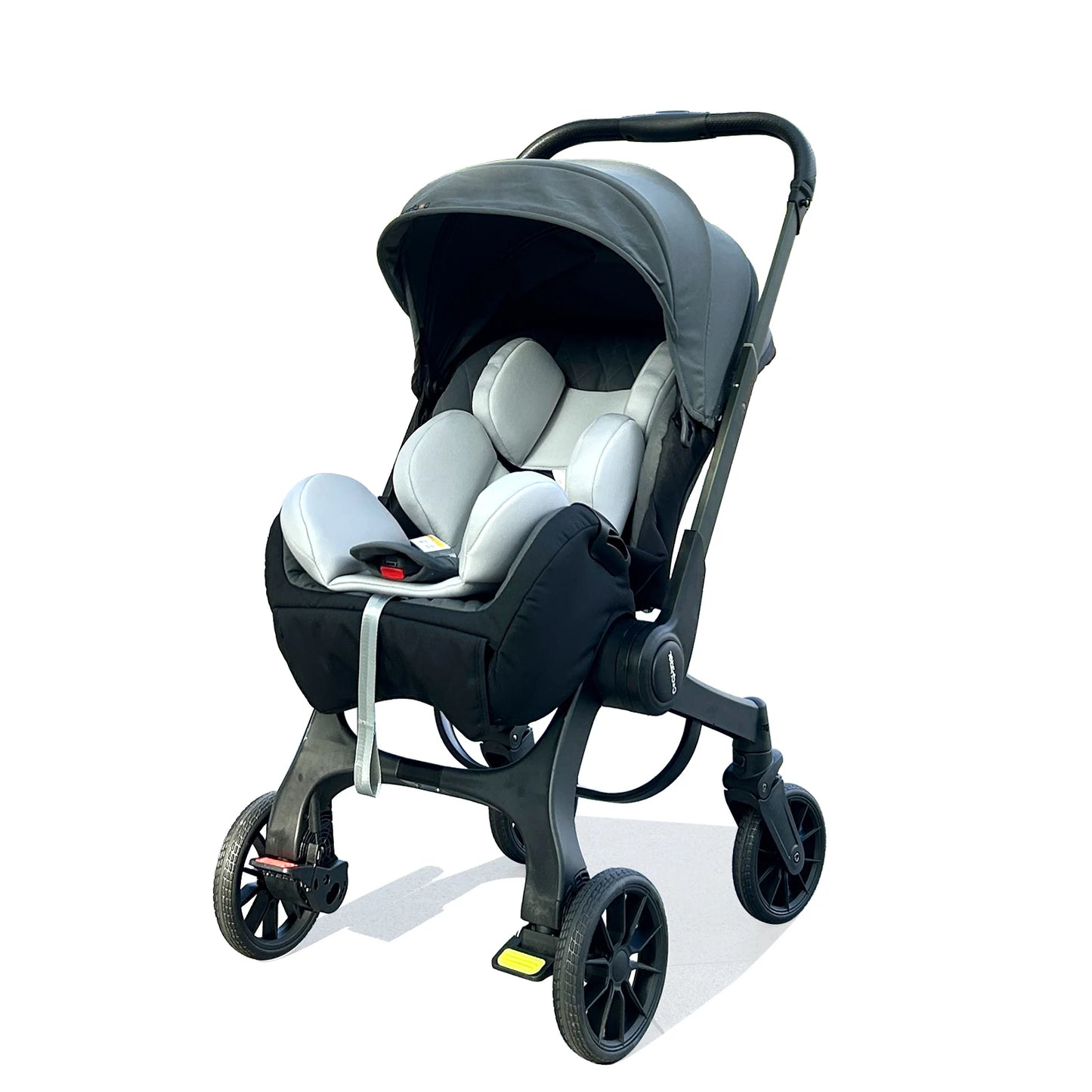 Stroller with 4 heels - metal frame and comfortable fabric, Foldable and easy to transport.