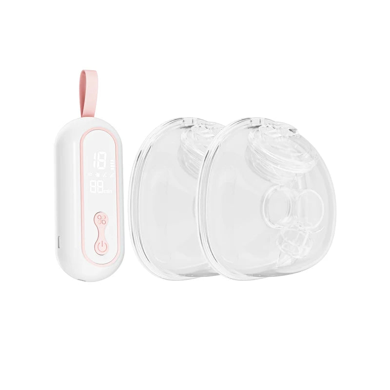 MAMIJOY Wearable Breast Pump  Portable Low Noise Breastfeeding Pump with 4 Modes 15 Levels Double Electric Breast Milk Pump AV66