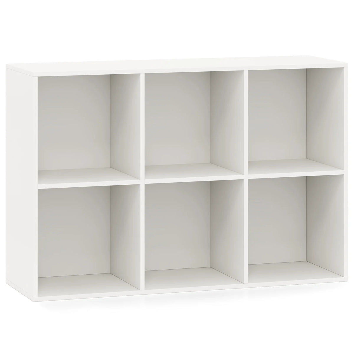 6-Cube Bookcase Modern 3-Tier Storage Organizer Horizontal Vertical Bookshelf