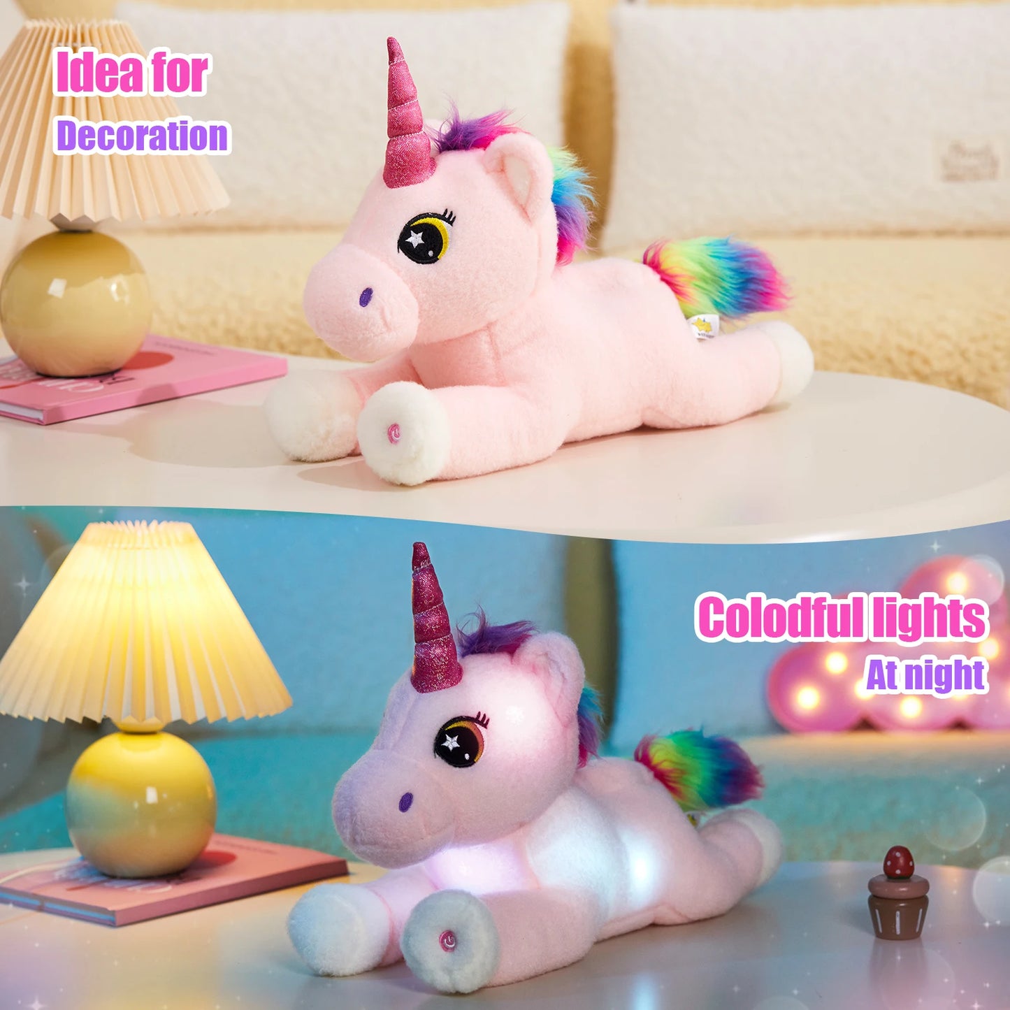 Glowing Unicorn Plush Toy.