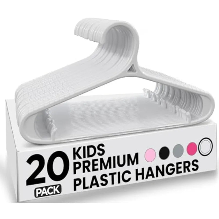 Hangers 20 Pack - 11 Inch Plastic Baby Hangers for Closet - s Hanger for Clothes Infant Hanger for Closet - Non-Slip Shoulder G