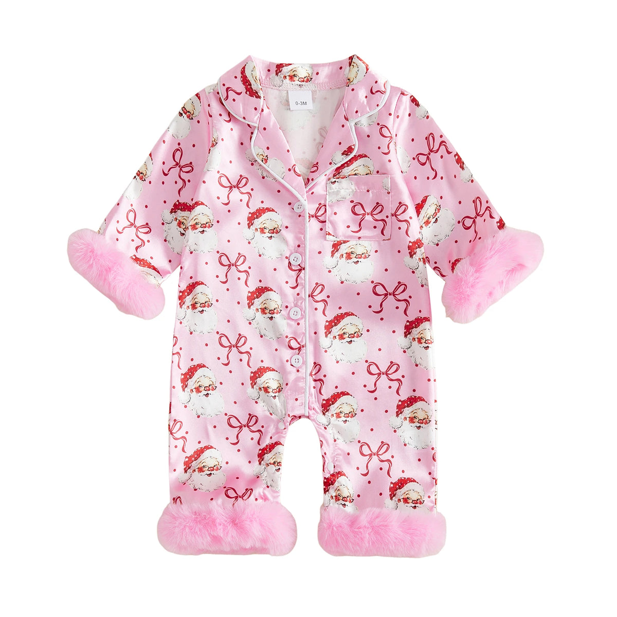 Girls Sleeve Button Print Long Sleeve Pajamas Girls Christmas Pajamas Baby Girls Christmas Girls Christmas