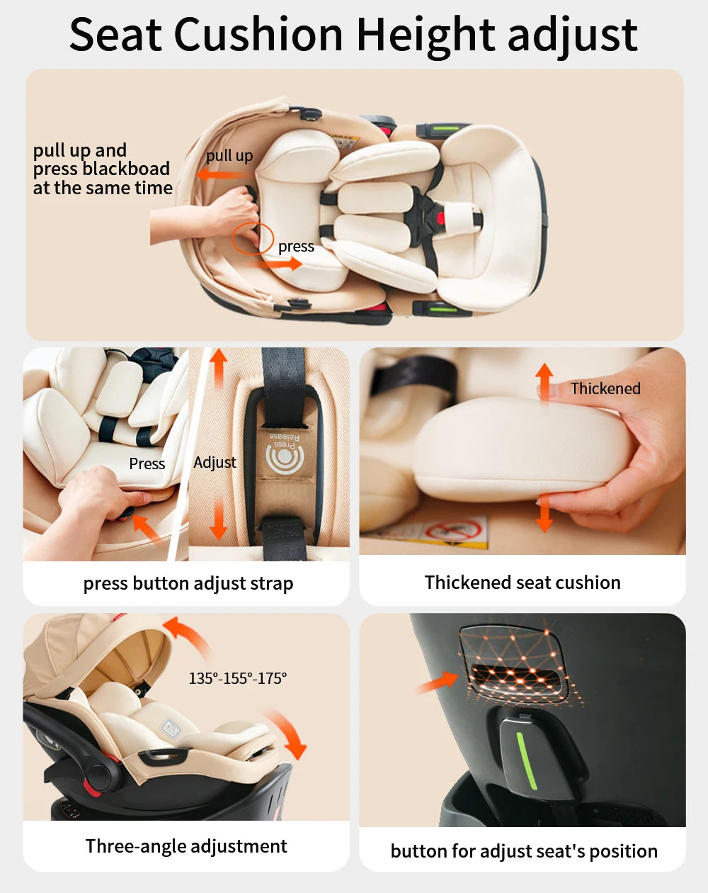 Baby Stroller and Car Seat,Baby Travel System with Isofix Base,Baby Carriage Up to 55lbs, 3in1 Reversible Foldable Standard Stroller