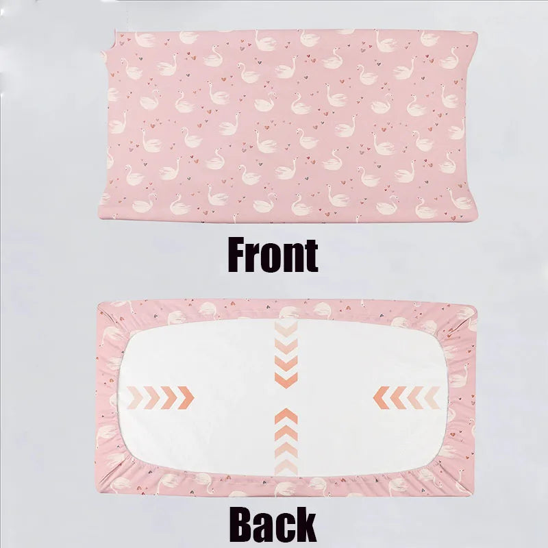 Reusable Diaper Changing Table Cloth Cover for 80*40*9cm Changing Table Pads Muslin Changing Pad Cover Mat for Baby Newborn