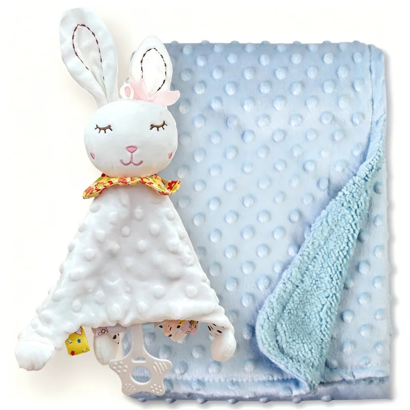 Custom Bibi Name Baby Sleeping Dolls Set with Duvet Blanket Bedding And Towel Cover - Baptism Gift for Newborns