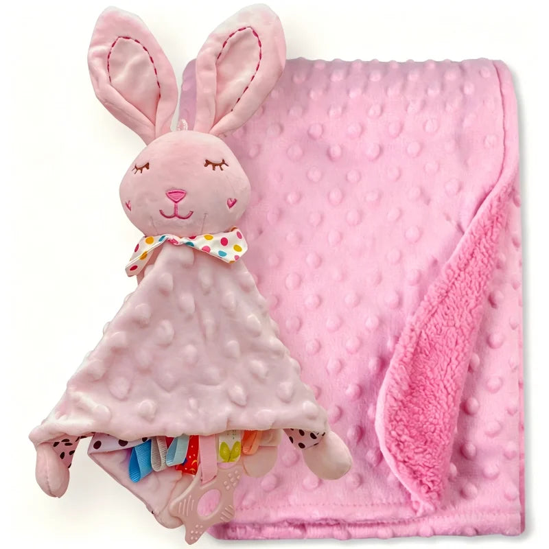 Custom Bibi Name Baby Sleeping Dolls Set with Duvet Blanket Bedding And Towel Cover - Baptism Gift for Newborns