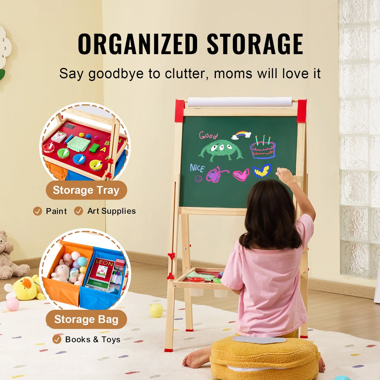 Children Magnetic Drawing Board WordPad Baby Color Graffiti Standing Art Easel Educational Drawing Toys  for Kids Girl