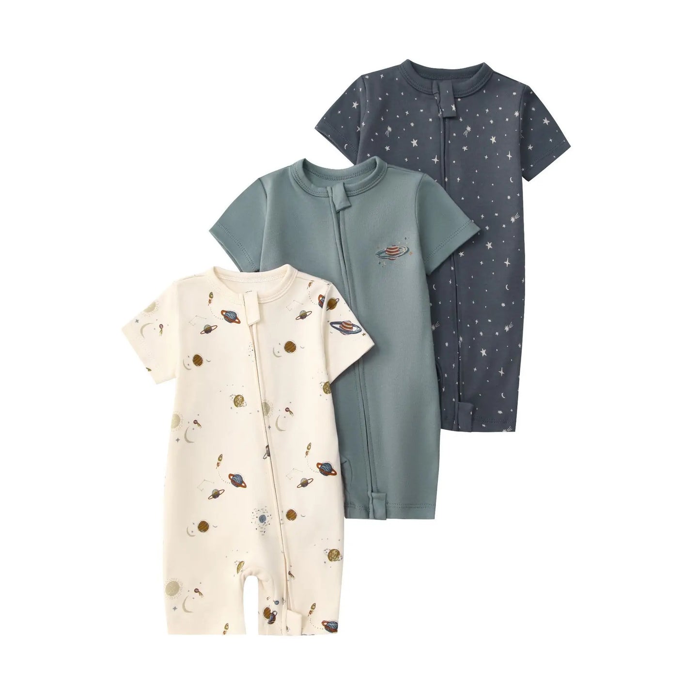 3PCS/Lot Summer Baby Rompers Baby Clothing 100% Cotton Newborn Baby Boy Clothes Infant Jumpsuits Short Sleeve Kids Clothes