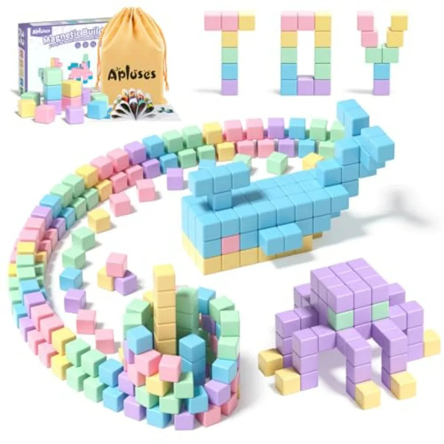 Magnetic Blocks Building Cubes for Toddlers, Classroom Must Haves Creative Learning Gifts, Preschool Montessori Sensory Autism