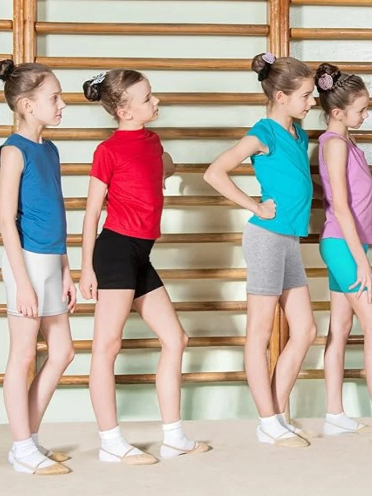 8pcs Summer Candy Color Underpants Girls Safety Shorts Cotton Leggings Girls' Beach Shorts Are Suitable For Children Ages 2-13