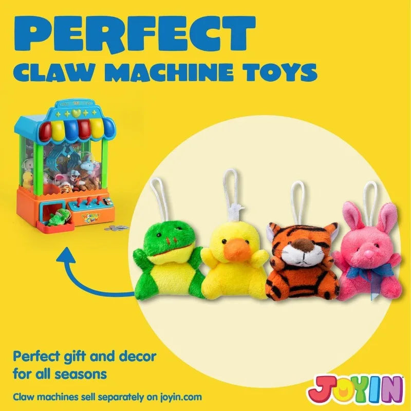 72 Pack Mini Animal Plush Toy Assortment (72 Units 3" Each) Bulk Stuffed Animals Party Favors Small Animals Plush Keychain