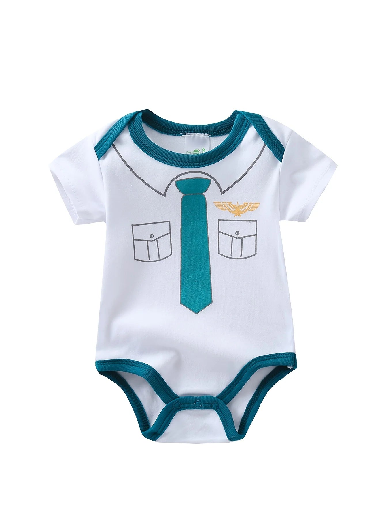 5pcs Baby Boy Short Sleeve Triangle Rompers, Infant Jumpsuits, Newborn Essential Outfits, Soft Breathable Casual Onesies,  Hospital Delivery Baby Supplies, Airplane And Gentleman Bow Tie Design, Baby Items Big Discount, for O