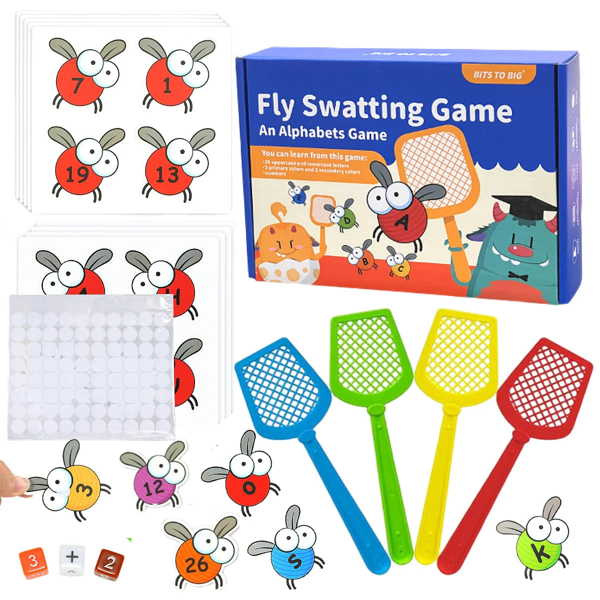 Interactive Alphabet Fly Swatter Card Game | English Phonics Fun | Teacher-Recommended Preschool Toy | Home Early Learning gift