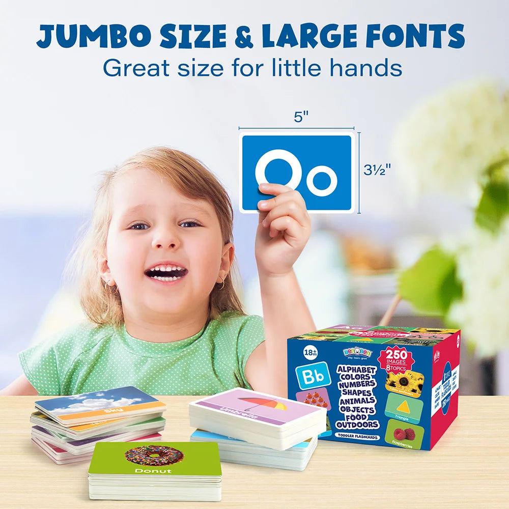 Flash Cards for Toddlers, Double-Sided Educational Flashcards, Alphabet Number, Preschool Learning Activities Gift For Christmas