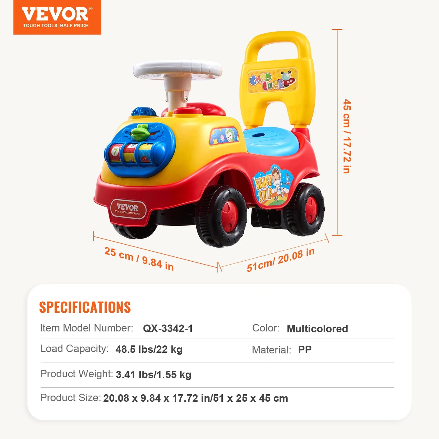 Toddler Ride On Push Car Sit to Stand Kids Ride On Toy Car W/ Music Steering Wheel   Seat Storage for Toddlers Ages 1-3