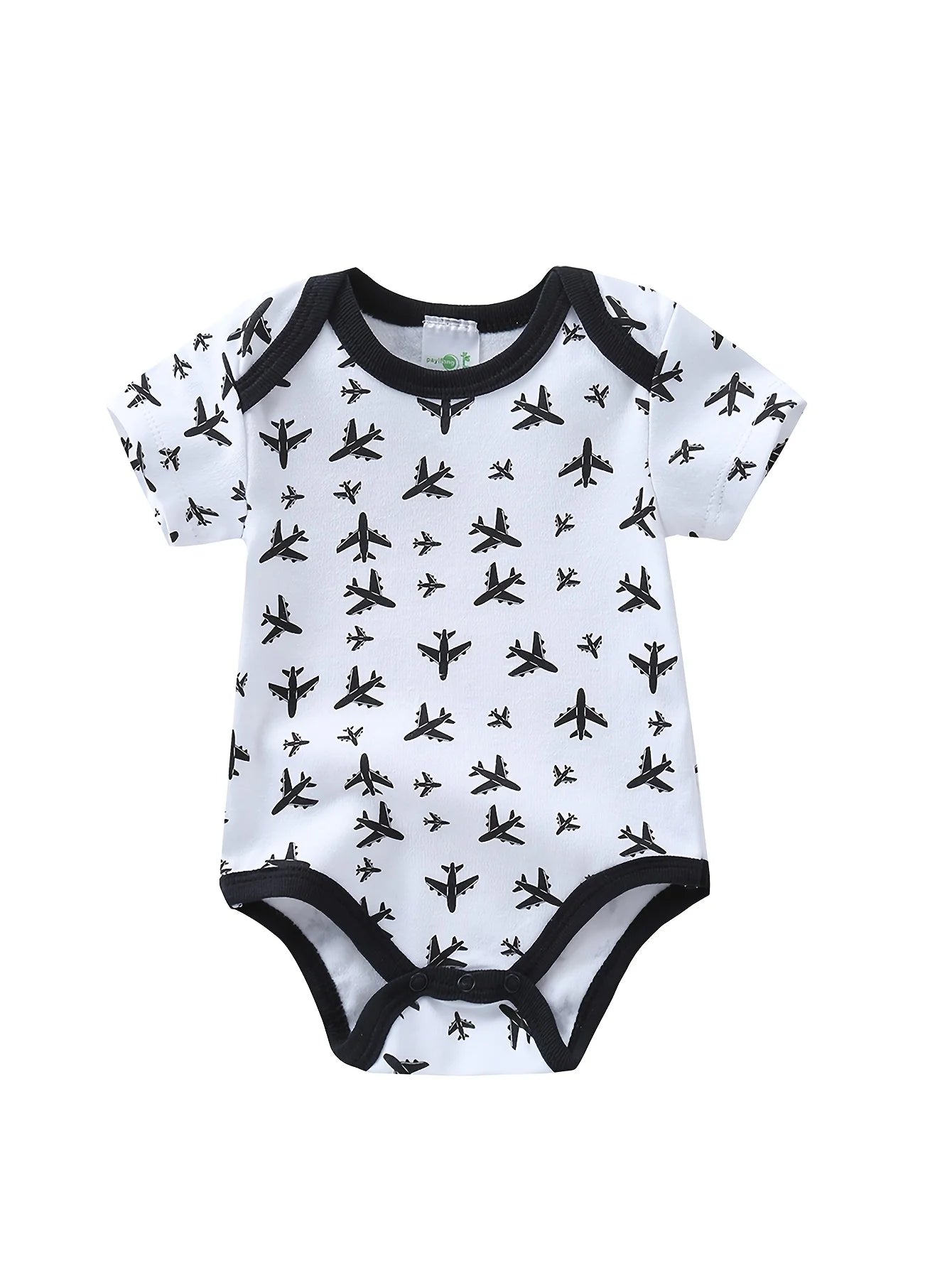 5pcs Baby Boy Short Sleeve Triangle Rompers, Infant Jumpsuits, Newborn Essential Outfits, Soft Breathable Casual Onesies,  Hospital Delivery Baby Supplies, Airplane And Gentleman Bow Tie Design, Baby Items Big Discount, for O