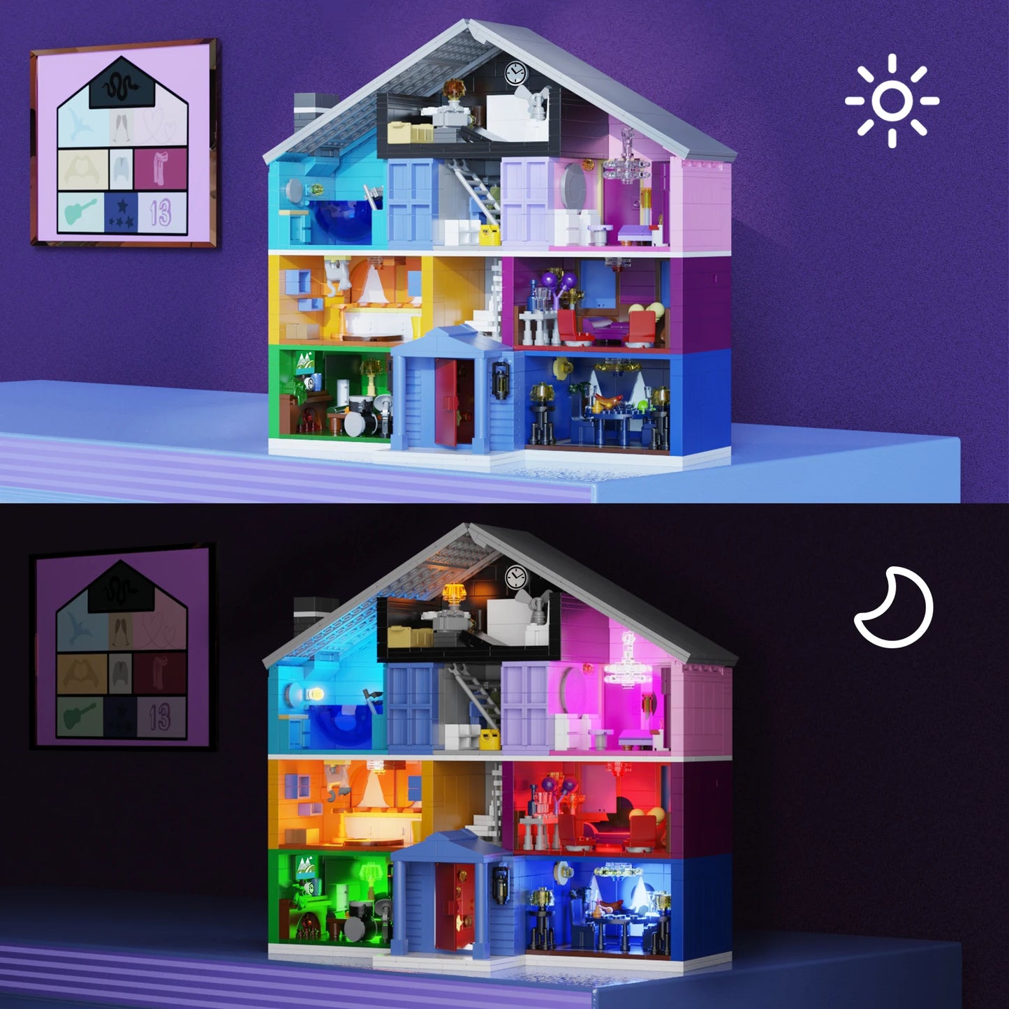 Valentine House Building Block Set Christmas Day Valentine's Day Gift for Women and Friend(1426 PCS)