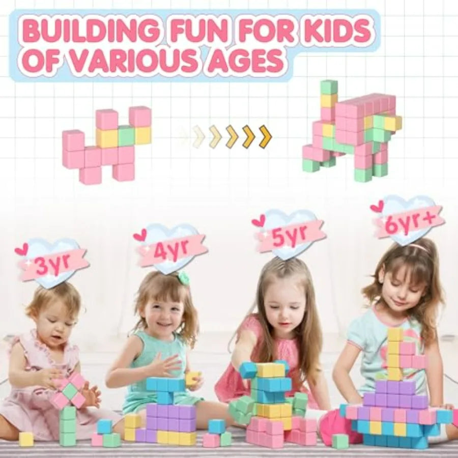 Magnetic Blocks Building Cubes for Toddlers, Classroom Must Haves Creative Learning Gifts, Preschool Montessori Sensory Autism