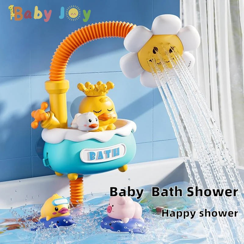 Baby bath toy Bath Shower for Toddler Children's electric splashing baby Sunflower Yellow Duck shower boy girl spray gift