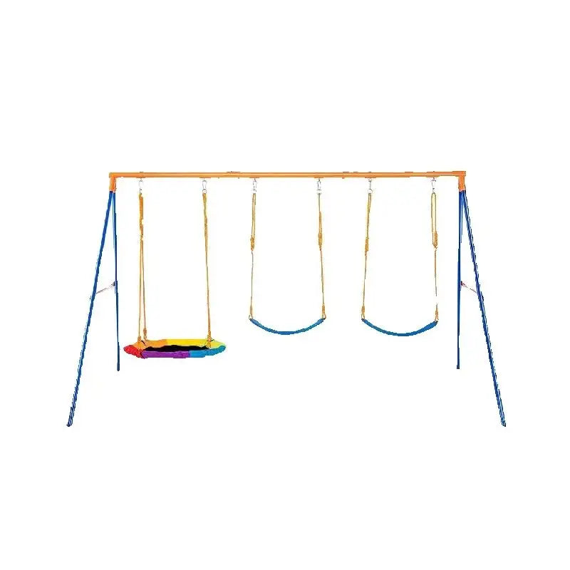 Swing Sets for Backyard 600lbs Capacity Swing Set with 1 Saucer Swing Seat 2 Belt Swing Seats Swing set Outdoor for Kids