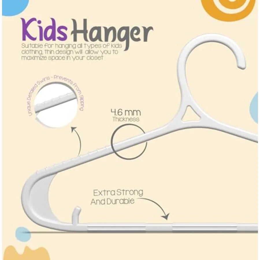 Hangers 20 Pack - 11 Inch Plastic Baby Hangers for Closet - s Hanger for Clothes Infant Hanger for Closet - Non-Slip Shoulder G