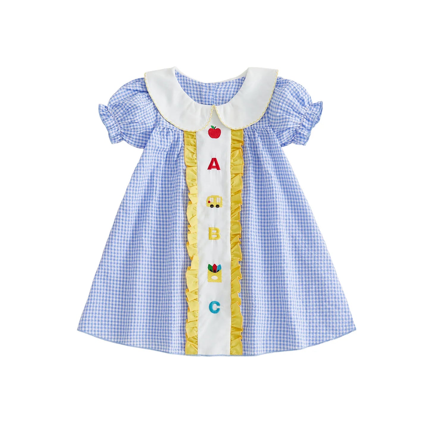 Doll Collar Short Girl Back To To School Summer Back-To Dress Doll Collar Girl Back Back New Girl Back To