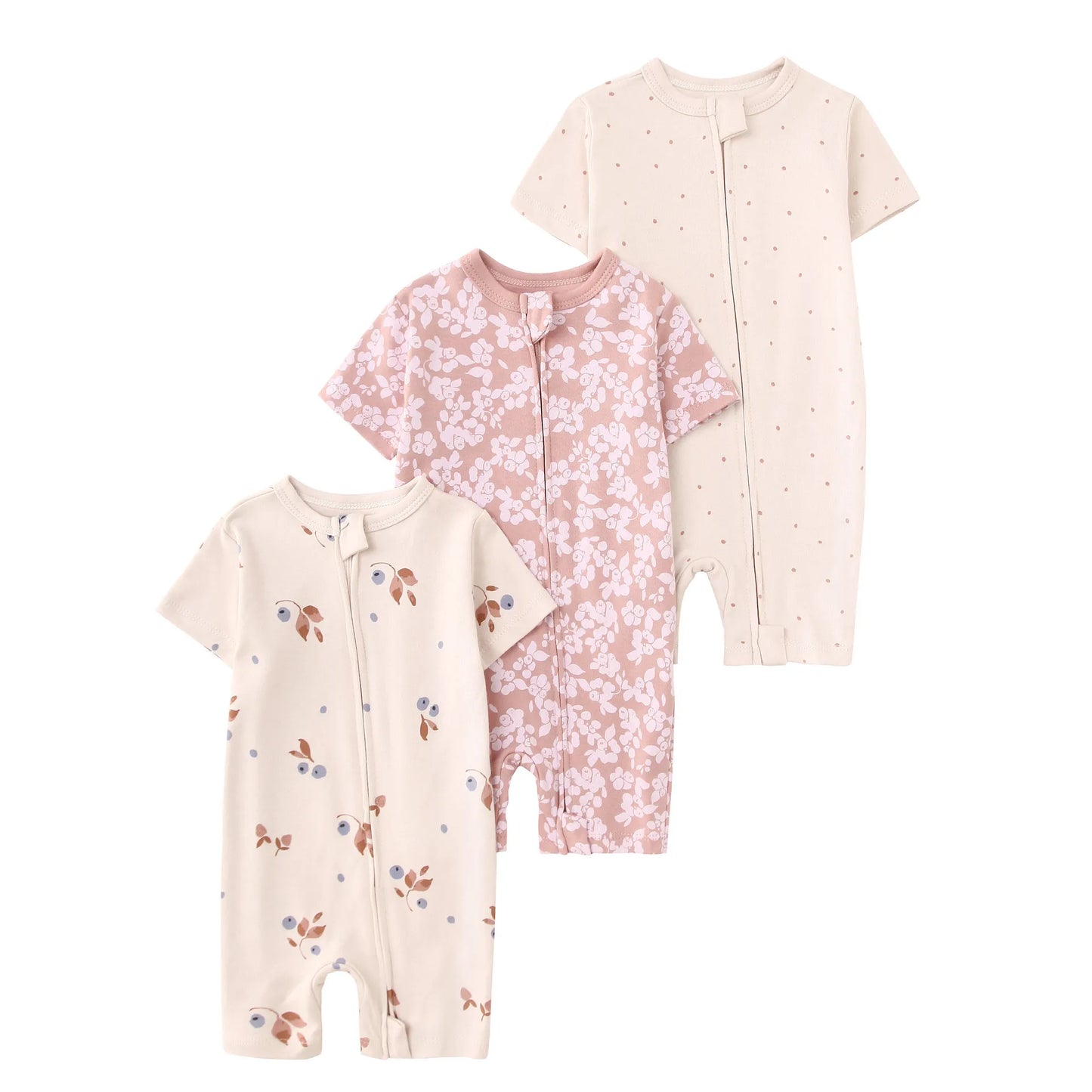 3PCS/Lot Summer Baby Rompers Baby Clothing 100% Cotton Newborn Baby Boy Clothes Infant Jumpsuits Short Sleeve Kids Clothes