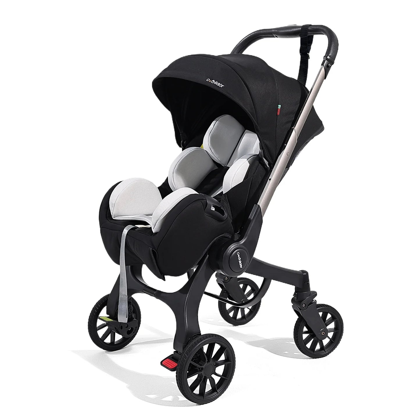 Stroller with 4 heels - metal frame and comfortable fabric, Foldable and easy to transport.