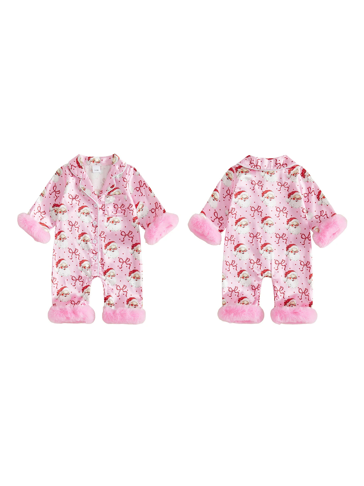 Girls Sleeve Button Print Long Sleeve Pajamas Girls Christmas Pajamas Baby Girls Christmas Girls Christmas