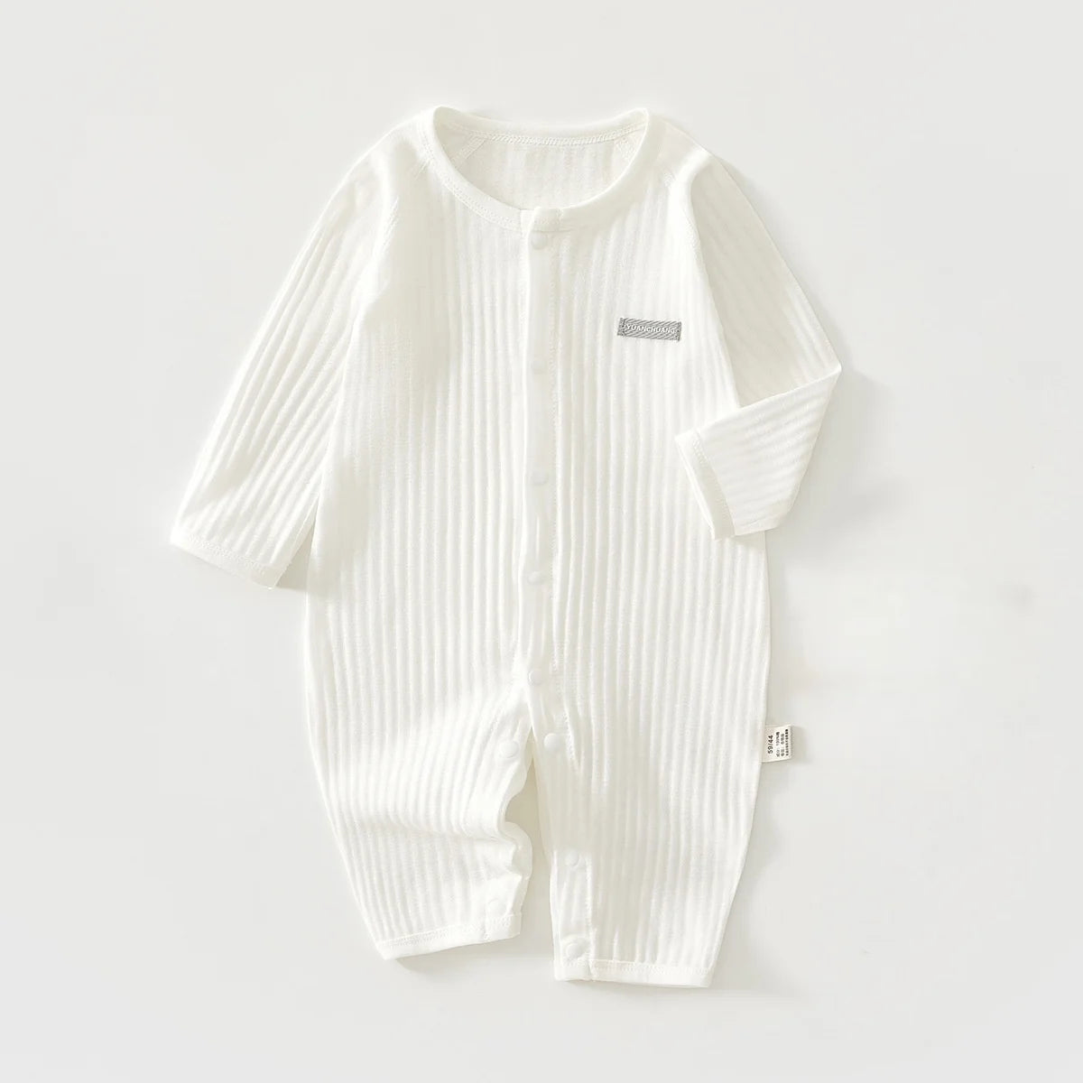 Newborn Baby Jumpsuit Summer Thin Long Sleeve Romper Solid Color One Pieces Infant Air Condition Clothes Daily Wear