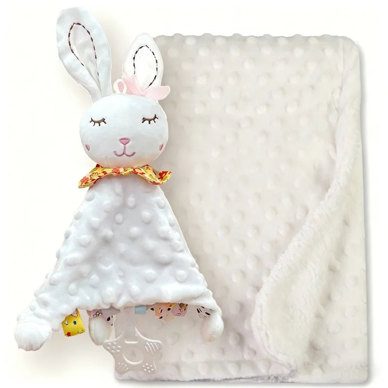 Custom Bibi Name Baby Sleeping Dolls Set with Duvet Blanket Bedding And Towel Cover - Baptism Gift for Newborns