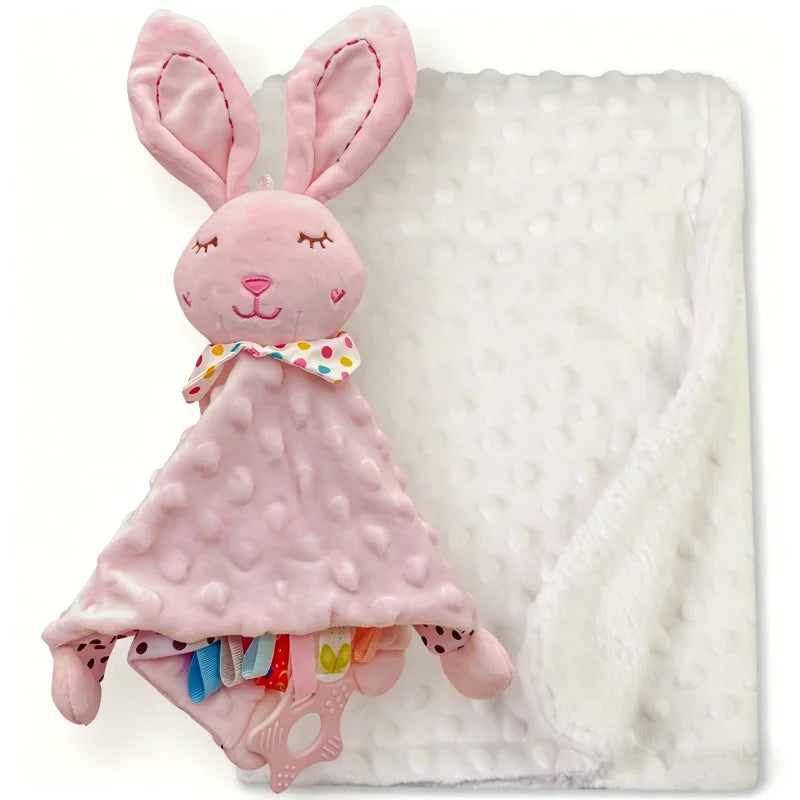Custom Bibi Name Baby Sleeping Dolls Set with Duvet Blanket Bedding And Towel Cover - Baptism Gift for Newborns
