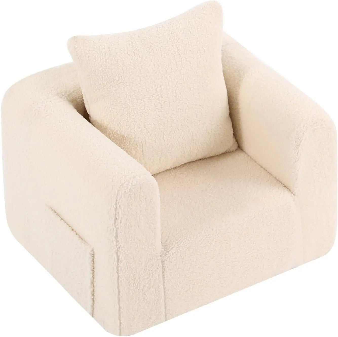 Kids Sofa With Pillow, Cozy Toddler Chair Soft Foam Seat For Reading, Children's Couch With Armrest Lightweight Comfy Kid
