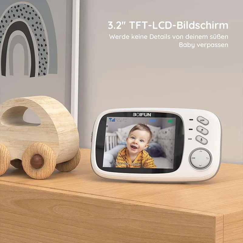 3.2 Inch Digital LCD Screen Wireless Baby Monitor with Camera,  Surveillance with  VOX, Night Vision,Temperature Monitor