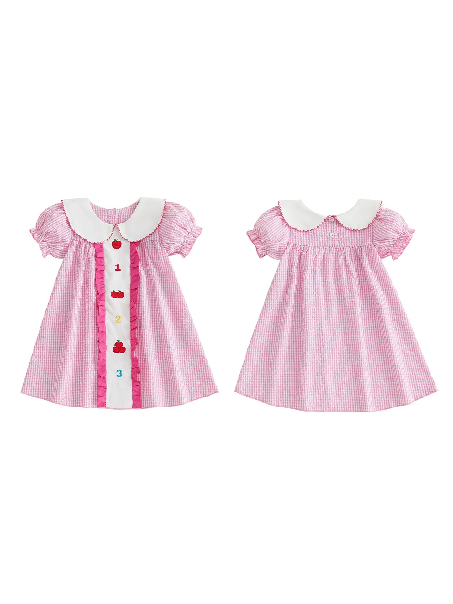 Doll Collar Short Girl Back To To School Summer Back-To Dress Doll Collar Girl Back Back New Girl Back To