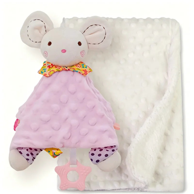 Custom Bibi Name Baby Sleeping Dolls Set with Duvet Blanket Bedding And Towel Cover - Baptism Gift for Newborns