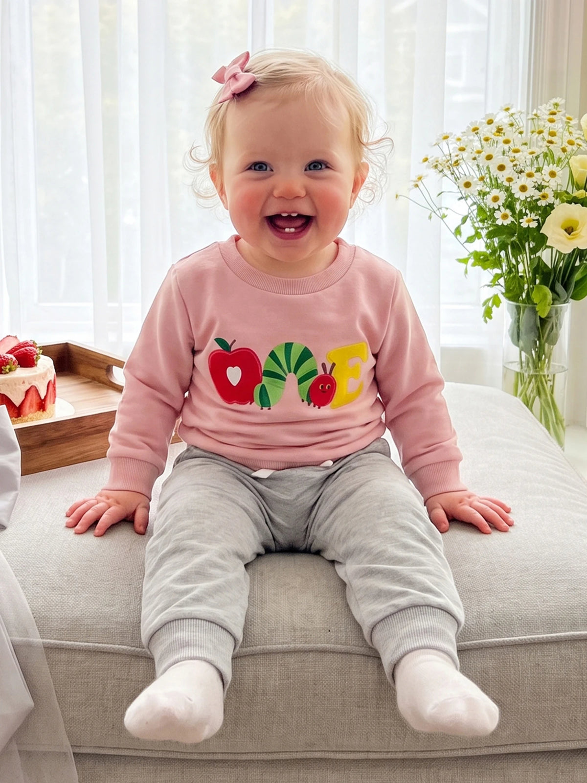 Long-Sleeve Pants Girl Birthday Outfits Outfits Long Sleeve Long Long-Sleeve-Round Birthday Baby Top Rated
