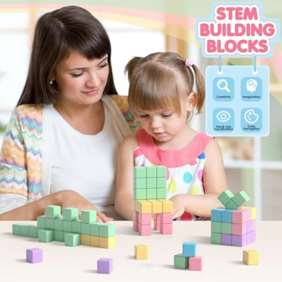 Magnetic Blocks Building Cubes for Toddlers, Classroom Must Haves Creative Learning Gifts, Preschool Montessori Sensory Autism