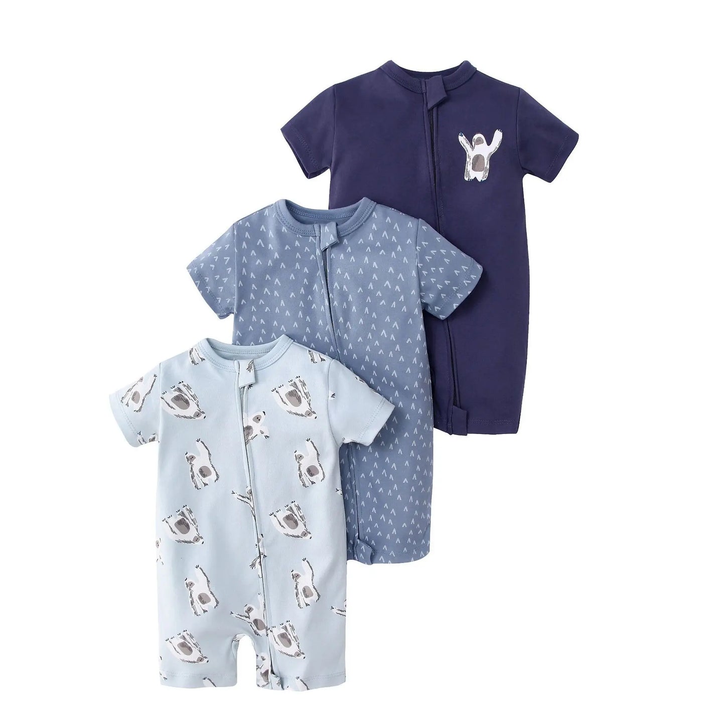 3PCS/Lot Summer Baby Rompers Baby Clothing 100% Cotton Newborn Baby Boy Clothes Infant Jumpsuits Short Sleeve Kids Clothes