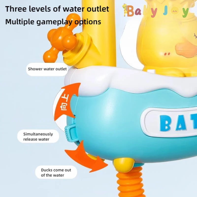 Baby bath toy Bath Shower for Toddler Children's electric splashing baby Sunflower Yellow Duck shower boy girl spray gift