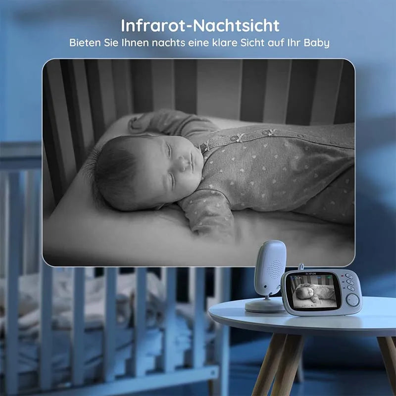 3.2 Inch Digital LCD Screen Wireless Baby Monitor with Camera,  Surveillance with  VOX, Night Vision,Temperature Monitor