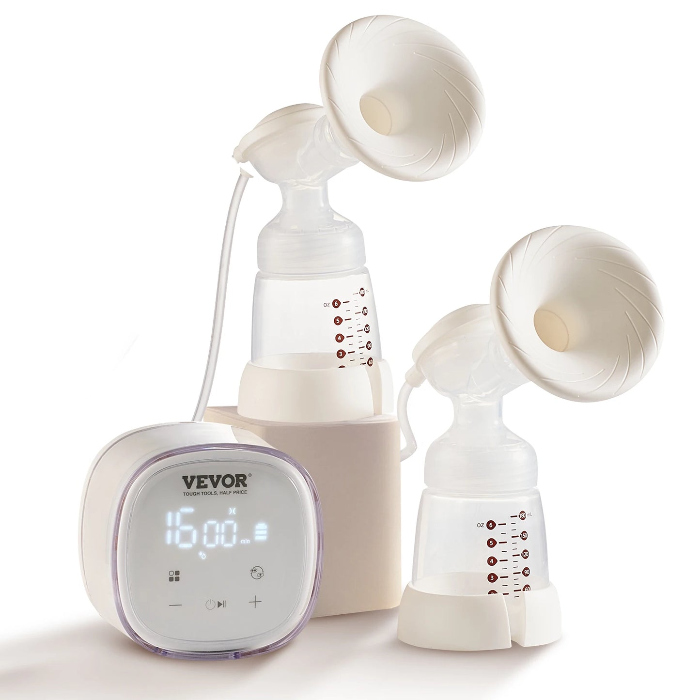 Breast Pump Portable 2800mAH Rechargeable Double Electric Breast Pumps Anti-Backflow Breastfeeding Pump w/ LED Display