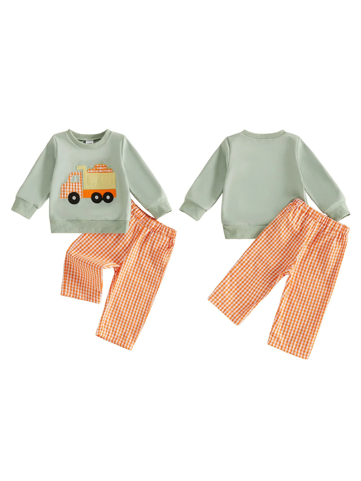 Long-Sleeve Boys Toddler Boys Halloween Sleeve Tops Outfits-Embroidery-Long Pants Outfits-Embroidery Toddler Top Rated