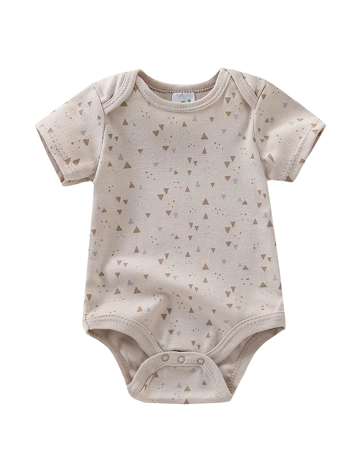 5pcs Newborn Baby Boy Short Sleeve Bodysuits, Cotton Cute Dinosaur Cartoon Rompers, Infant 1pc Jumpsuits, Round Neck Summer Outfits, Hospital Bag Essentials (Boys), Perfect for Outdoor