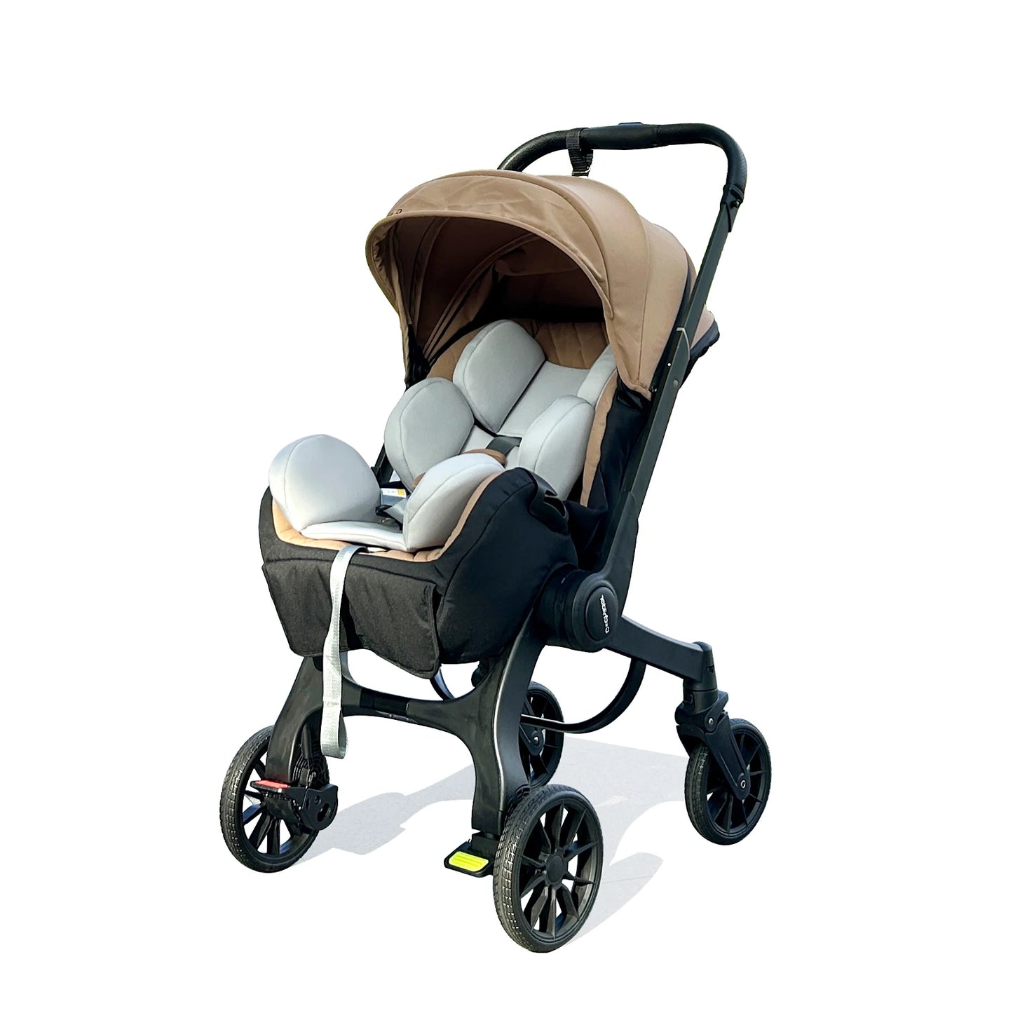 Stroller with 4 heels - metal frame and comfortable fabric, Foldable and easy to transport.