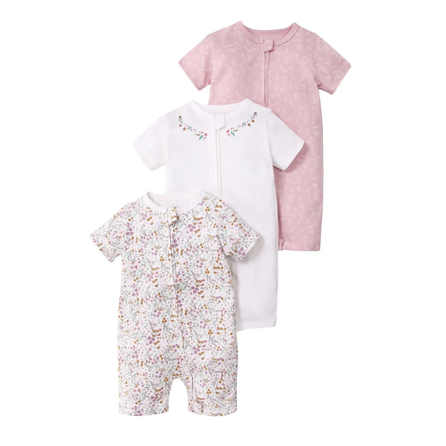 3PCS/Lot Summer Baby Rompers Baby Clothing 100% Cotton Newborn Baby Boy Clothes Infant Jumpsuits Short Sleeve Kids Clothes
